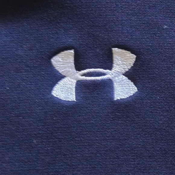 Under Armour Youth Large Navy Blue Hoodie, Polyester Rn96510 - Picture 3 of 9
